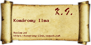 Komáromy Ilma névjegykártya